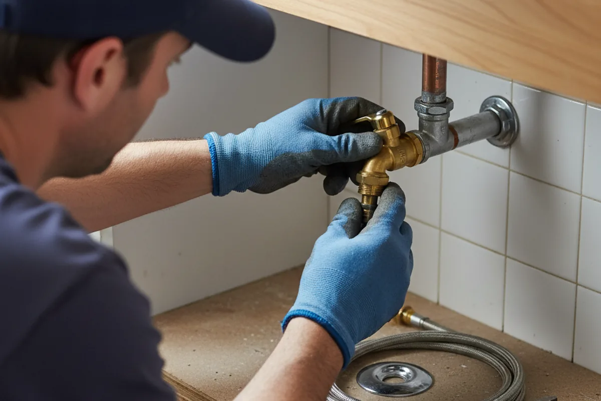 Shutoff valve and fitting work during Emergency Plumbing in Thornton